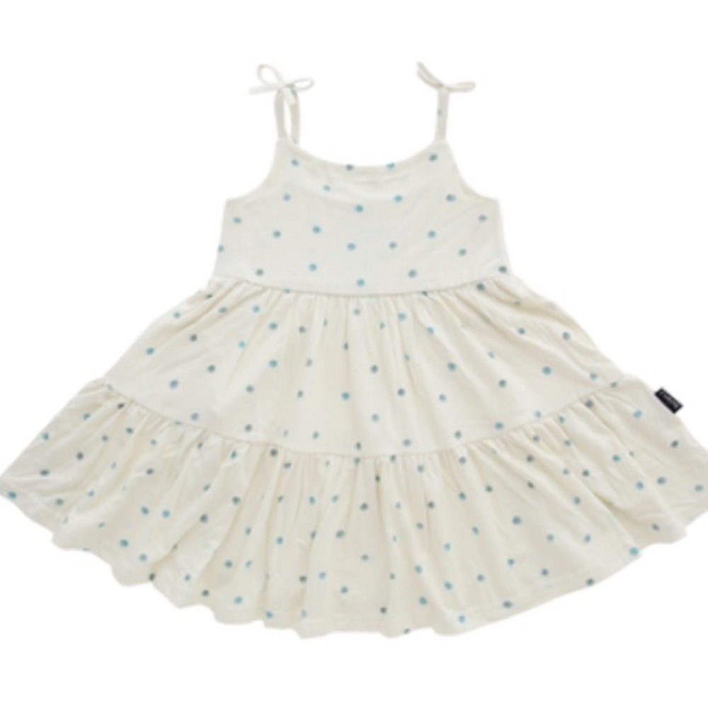 BNWT Belan J Shoulder Tie Tiered Dress